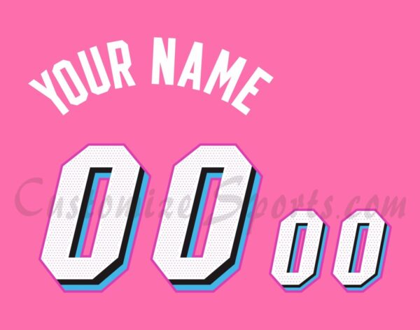 Basketball Miami Heat Customized Number Kit for 2018-2019 Earned Jersey