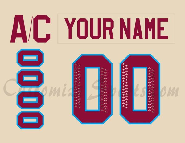 PWHL Montreal Victoire Customized Number Kit For 2024-Present Away Jersey