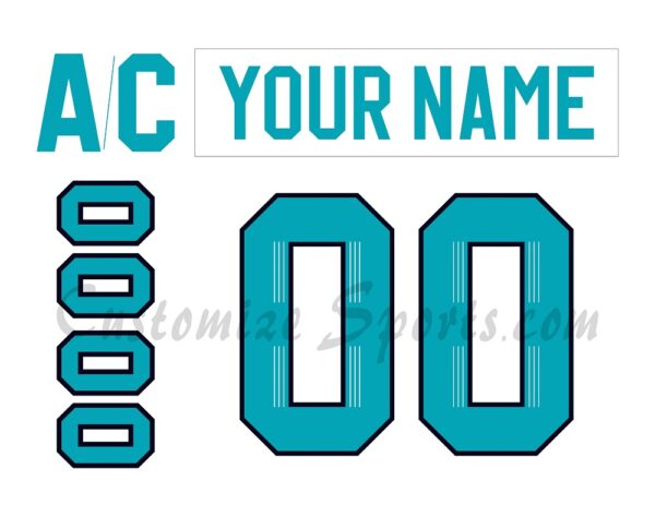 PWHL New York Sirens Customized Number Kit For 2024-Present Away Jersey