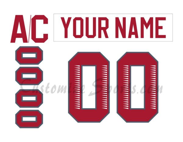 PWHL Ottawa Charge Customized Number Kit For 2024-Present Away Jersey