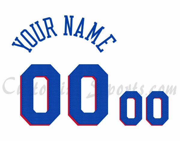 Philadelphia 76ers Customized Number Kit for 2017-2022 Association Edition Jersey