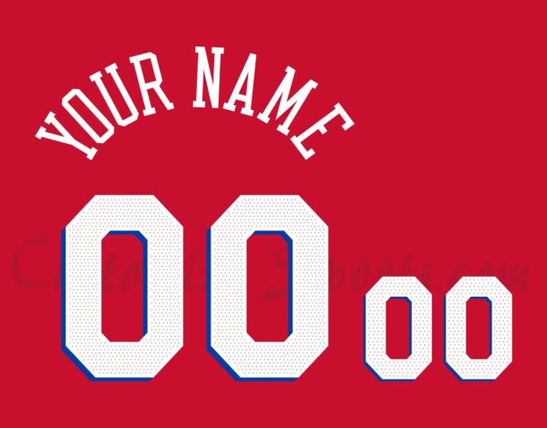 Philadelphia 76ers Customized Number Kit for 2019-2022 Statement Edition Jersey