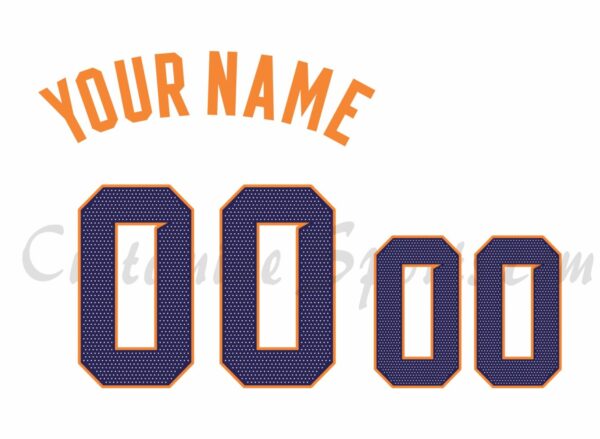 Basketball Phoenix Suns Customized Number Kit for 2017-2023 Association Edition Jersey