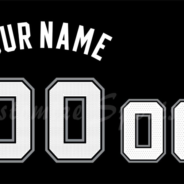 Basketball San Antonio Spurs Customized Number Kit for 2017-Present Icon Jersey