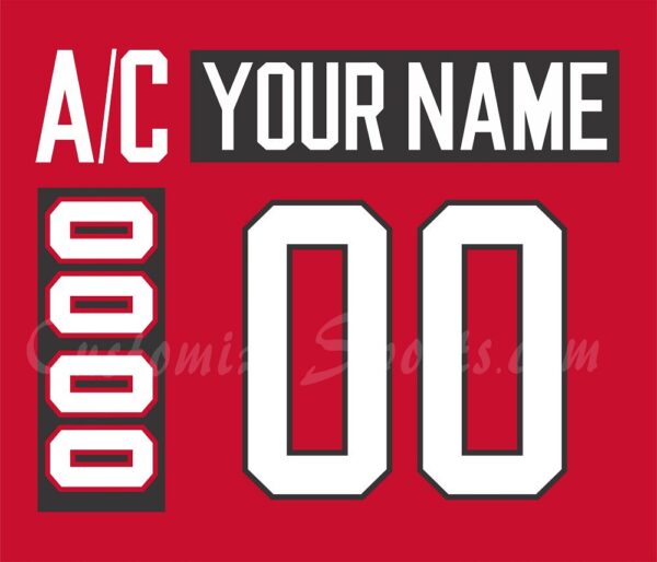 IIHF Team Canada WJC Customized Number Kit for 2023-Present Red Hockey Jersey