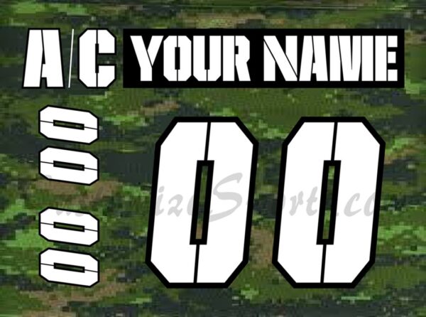 Winnipeg Jets Customized Number Kit For 2014-2017 Canadians Military Appreciation Jersey