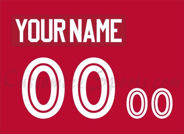 Baseball Buffalo Bisons Customized Number Kit for 2013-Present Red Jersey