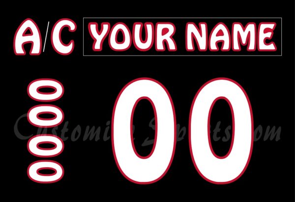 Macon whoopee Customized Number Kit for 1996-2001 Black Jersey