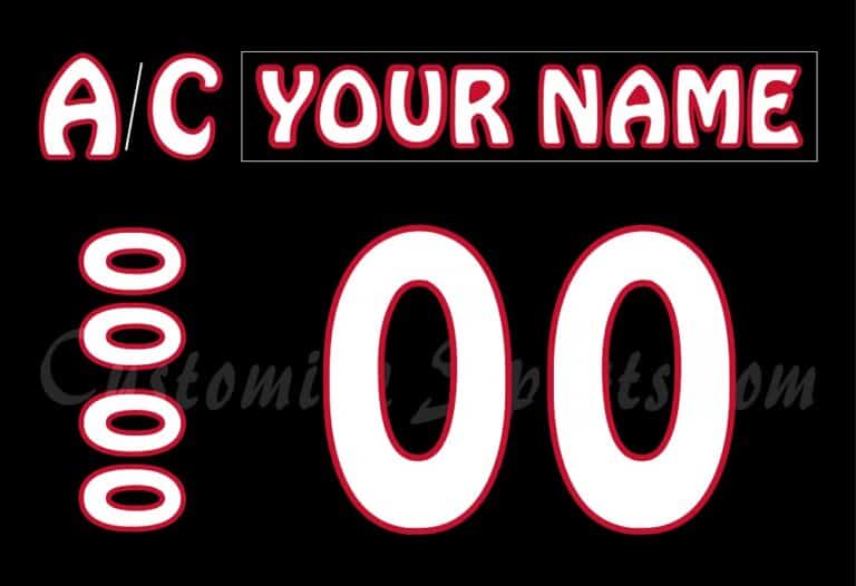 Macon whoopee Customized Number Kit for 1996-2001 Black Jersey