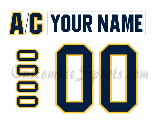 Norfolk Admirals Customized Number Kit for 2022-2023 Home Jersey