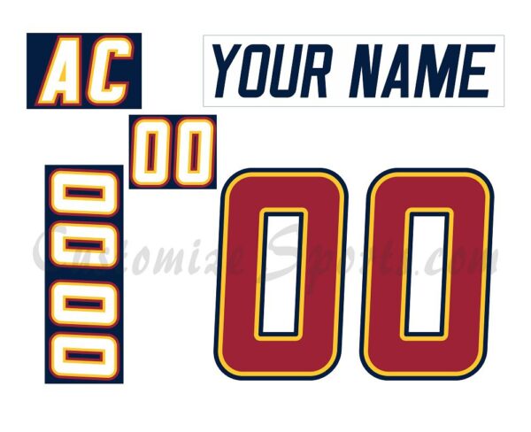 Peoria Riverman Customized Number Kit For 1999-2000 Home Hockey Jersey