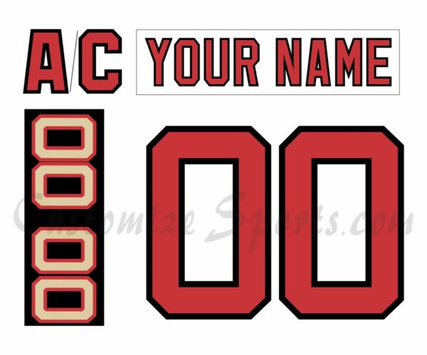Quebec Remparts Customized Number Kit For 2003-2013 Home Jersey