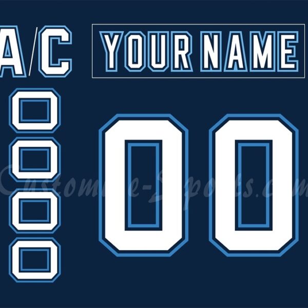 NCAA University of Maine Customized Number Kit For 2017-Present Navy Hockey Jersey
