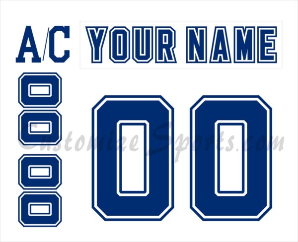 U of New Hampshire Wildcats Number Kit for 1999-2000 Home Hockey Jersey
