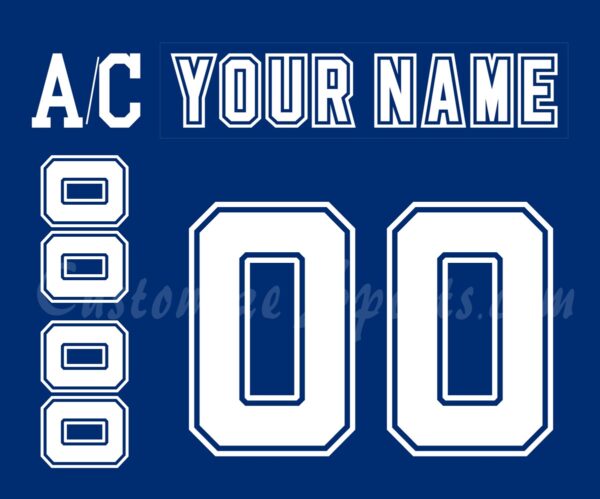 U of New Hampshire Wildcats Number Kit for 1999-2000 Away Hockey Jersey