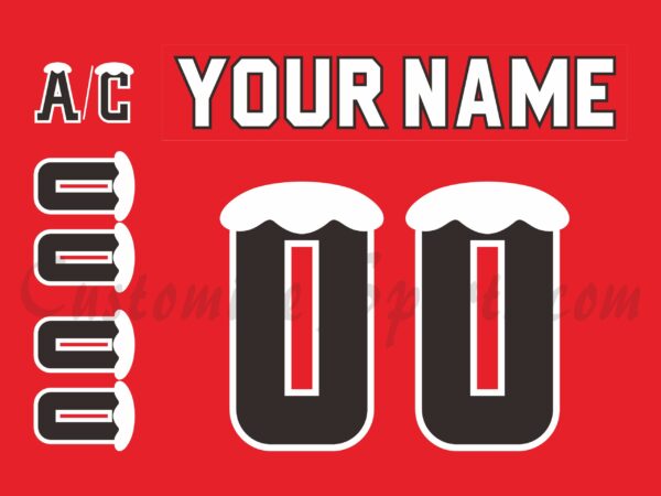 Calgary Hitman Customized Number Kit for 2018 Christmas Jersey