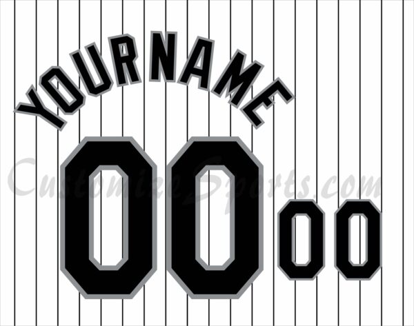 Baseball Chicago White Sox Customized Number Kit for 2024-Present Home Jersey