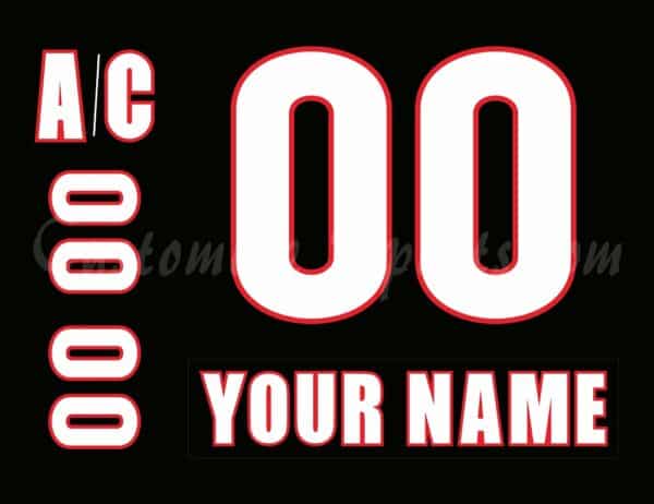 Luleå HF Customized Number Kit For 2015 Black Jersey