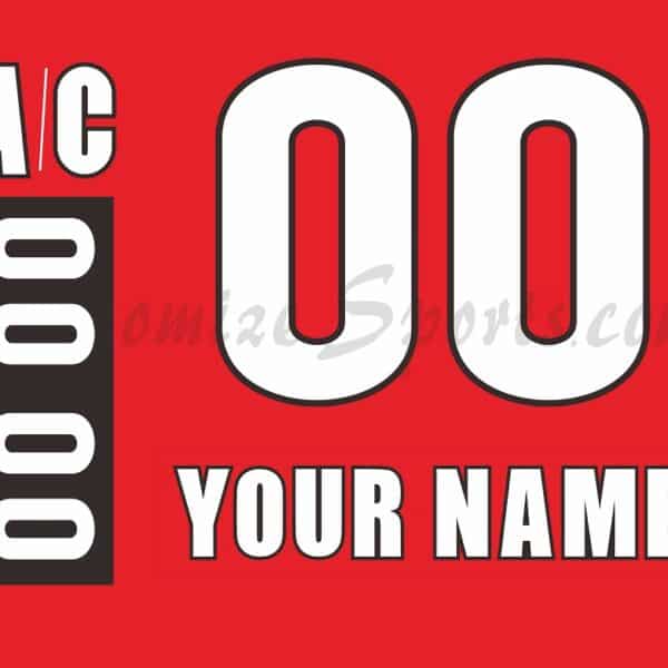 Luleå HF Customized Number Kit For 2015 Red Jersey