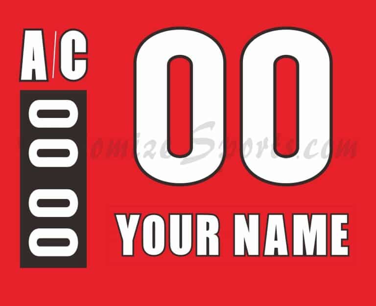 Luleå HF Customized Number Kit For 2015 Red Jersey