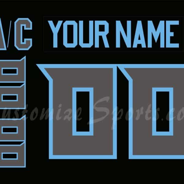 Macon Mayhem Customized Number Kit for 2024 Blackout Jersey