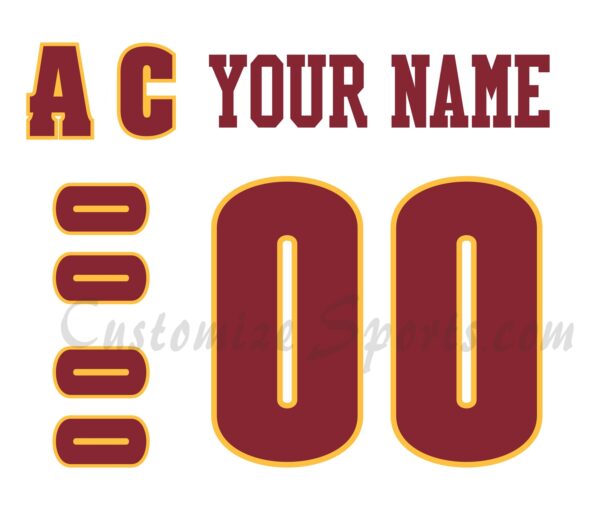 U of Minnesota Duluth Bulldogs Number Kit for 2024-Present Home Hockey Jersey