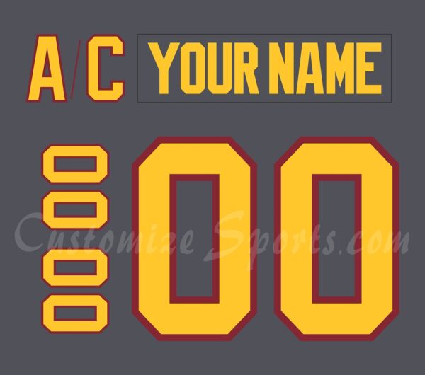 NCAA Minnesota Golden Gophers Customized Number Kit For 2024-Present Iron Range 3rd Jersey