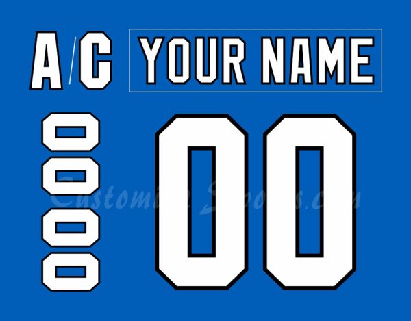 Springfield Falcons Customized Number Kit For 1994-2002 Blue Jersey