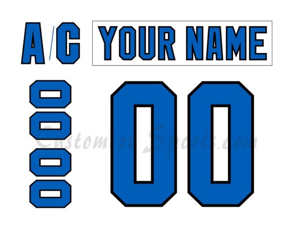 Springfield Falcons Customized Number Kit For 1994-2002 White Jersey