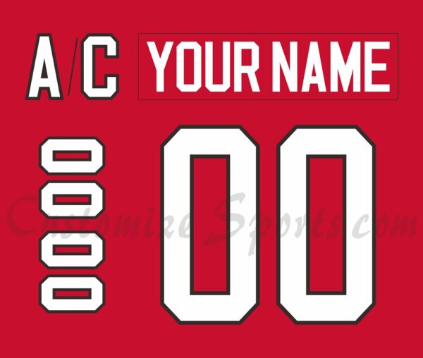 IIHF Team Japan Customized Number Kit for 1996 Red Hockey Jersey