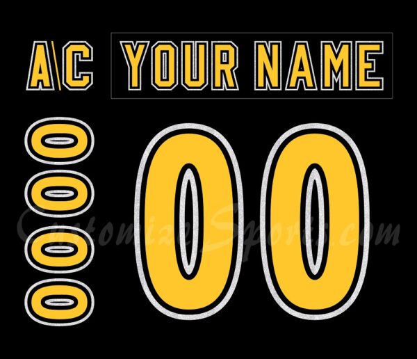 Kingston Frontenacs Customized Number Kit For 2001-2009 Black Jersey