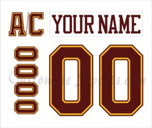NCAA Minnesota Golden Gophers Customized Number Kit For 2025-Present Home Hockey Jersey