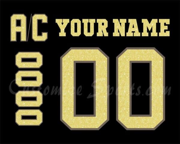 Monroe Moccasins Customized Number Kit for 2024-Present Black Jersey