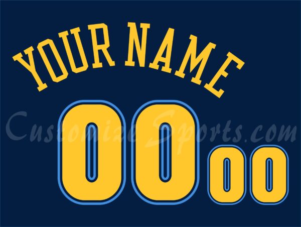 Basketball Denver Nuggets Customized Number Kit for 2008-2012 Alt Jersey