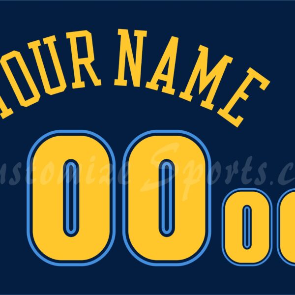 Basketball Denver Nuggets Customized Number Kit for 2008-2012 Alt Jersey