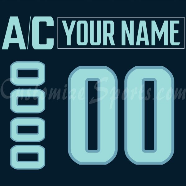 Seattle Kraken Customized Number Kit For 2023-2025 Home Jersey