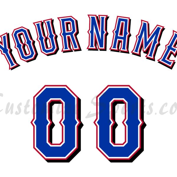 Baseball Texas Rangers Customized Number Kit for 2009-2013 Home Jersey