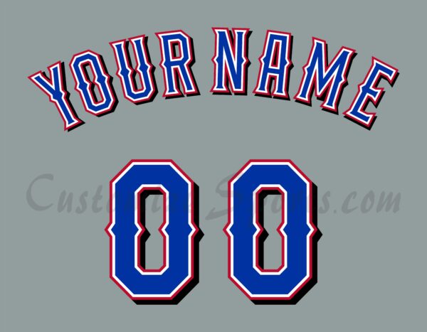 Baseball Texas Rangers Customized Number Kit for 2009-2013 Road Jersey