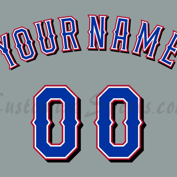 Baseball Texas Rangers Customized Number Kit for 2009-2013 Road Jersey