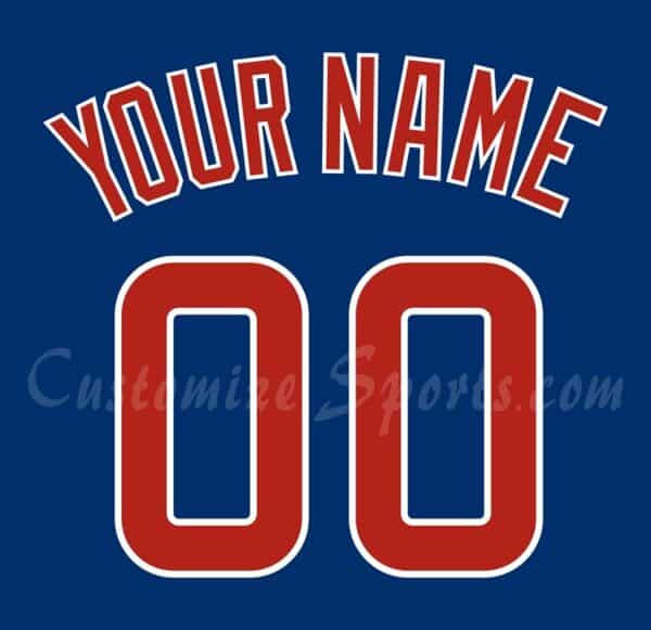 Baseball Chicago Cubs Customized Number Kit for 2025-Present Blue Alternate Jersey