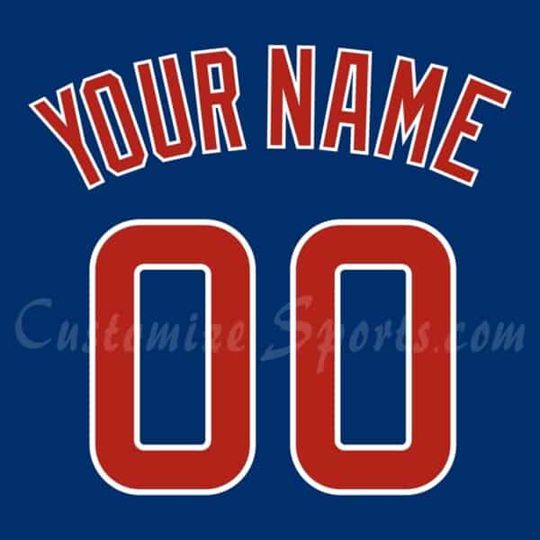Baseball Chicago Cubs Customized Number Kit for 2025-Present Blue Alternate Jersey