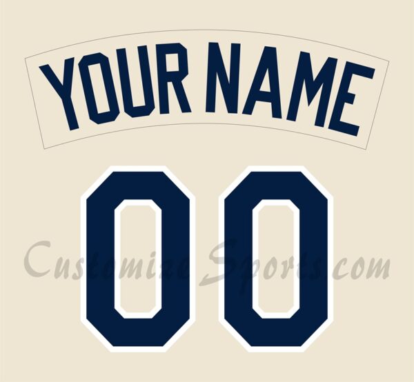 Baseball Houston Astros Customized Number Kit for 1982-1988 Cream Jersey