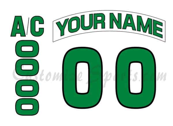 NCAA Michigan State Spartans Customized Number Kit for 2025 Retro Hockey Jersey