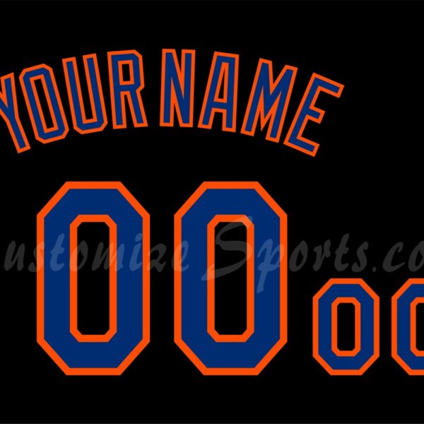 Baseball New York Mets Customized Number Kit for 2025-Present Black Alt Jersey