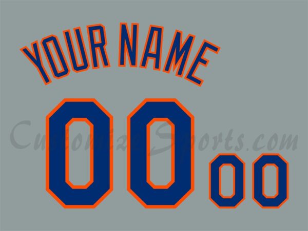 Baseball New York Mets Customized Number Kit for 2025-Present Road Jersey