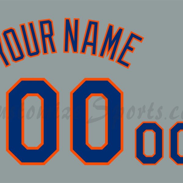 Baseball New York Mets Customized Number Kit for 2025-Present Road Jersey