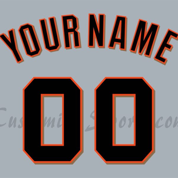 Baseball San Francisco Giants Customized Number Kit For 2025-Present Road Jersey
