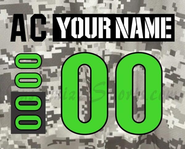 Savannah Ghost Pirates Customized Number Kit for 2024 Military Appreciation Jersey