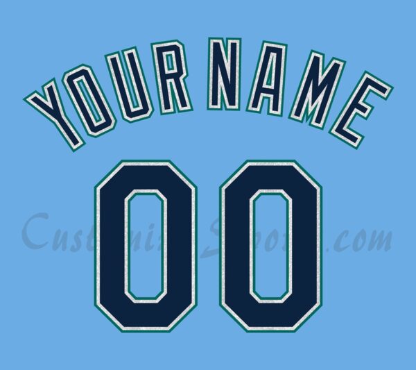 Baseball Seattle Mariners Customized Number Kit for 2019-2022 Spring Training Jersey