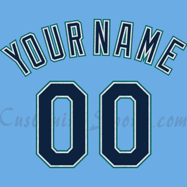 Baseball Seattle Mariners Customized Number Kit for 2019-2022 Spring Training Jersey